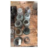 Collection of vintage Mason Patented jars (10)