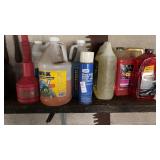 Lot of car cleaning fluids