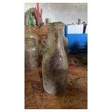 Vintage clear glass milk bottle made by