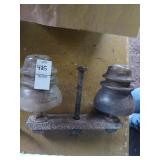 Hemingray and Whitall Tatum mounted insulator set