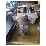 Vintage railroad lantern with good globe