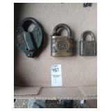 3 B&O railroad locks no keys