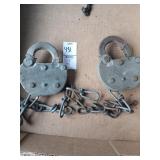 Pair of B&O Railroad Adlake switch locks