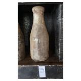 Vintage Clesr glass 1qt milk bottle from