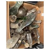 Box lot of assorted vintage glass bottles