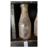 Vintage Clesr glass 1qt milk bottle from