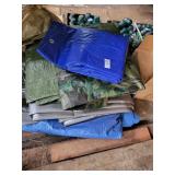Assortment of tarps used