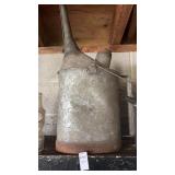 Vintage galvanized metal oil can from Chesapeake