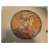 Wooden Folk art carving 11 3/4 round 1909