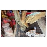 Vintage cast aluminum eagle flagpole topper