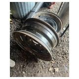 Pair of 15x6 steel wheels