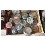 Lot of vintage glass mason jar lids