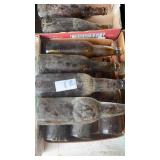 Lot of 7 vintage assorted glass bottles from