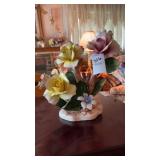 Vintage Italian Capodimonte porcelain floral