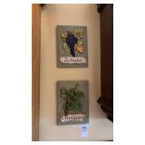 4pc set of vintage Tuscan styled resin wall