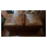 Vintage Floral Sewing Box W Contents