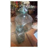 Large Glass Jar and Small Glass Jar