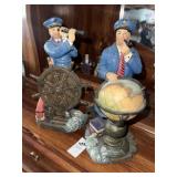 Set of 2 sailor collectible figurines