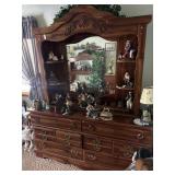 5 piece queen bedroom suite with mirrored