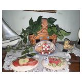 Lot of fishing light up decor and misc figurines