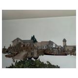 Vintage molded plastic fishing dock wall hanging