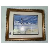 Set of 2 lighthouse and sailboat framed wall art