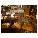 3 Wooden Barstools