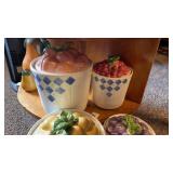 Ceramic Fruit Canister Set
