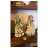 Set of Nicely Dressed Lady Statues