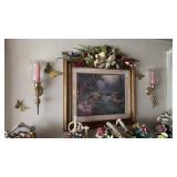 Rustic Bridge Picture W Wall Sconces and