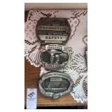 Lot of 3 Vintage Mining Belt Buckles