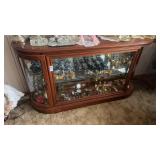 Vintage Traditional Curved Glass Side Credenza