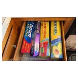 Drawer of Food Wrap and Zipper Bags
