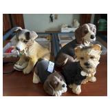 Lot of 4 dog figurines