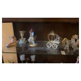Glass Crystal Carriage and Fairy Decor