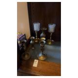 Lot of Brass Candle Holders