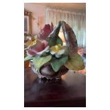 Vintage Italian Capodimonte porcelain floral