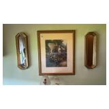 Cottage Framed Picture and Wall Mirrors