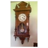 Vintage 31-Day Wooden Wall Regulator Clock