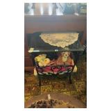 Metal Glass Table Stand