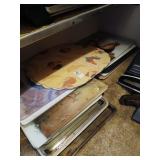 Large lot of glass cutting boards,placemats,