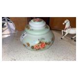 Rose Painted Glass Jar