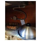 Top shelf in cabinet only, platters, wok etc