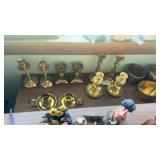 Lot of Brass Candlestick Holders