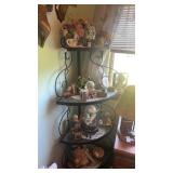 Metal Glass Corner Stand NO CONTENTS