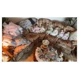 Large floral sectional couch made by Bushline
