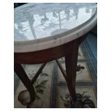 Oval Marble Top Table