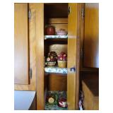 Cabinet lot of apple decor
