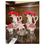 Lot of collectible floral decor