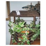 Lot of baskets with faux greenery